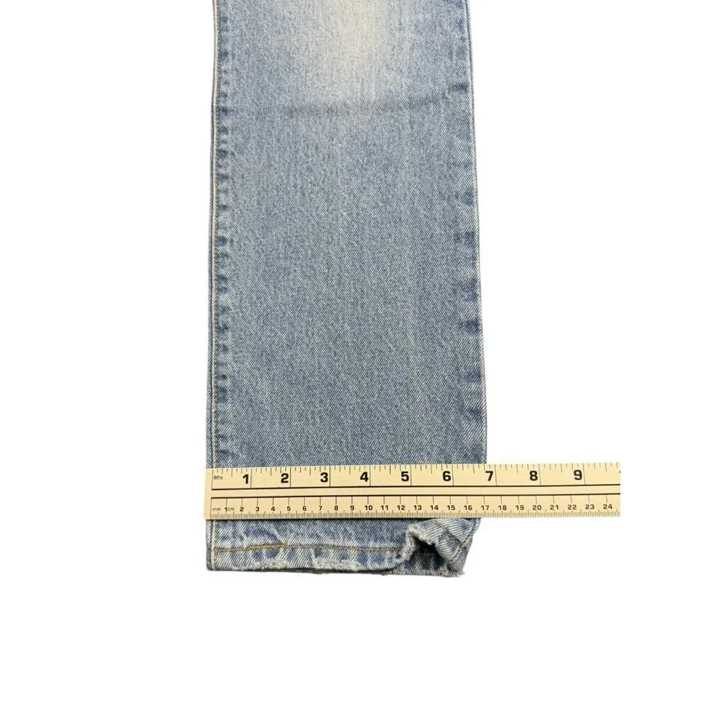 Levi's 501 Jeans 27x30 Blue Light Wash Button Fly S110783 Distressed